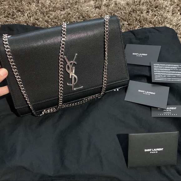 COPY - Ysl Medium kate black silver hardware - Picture 1 of 15